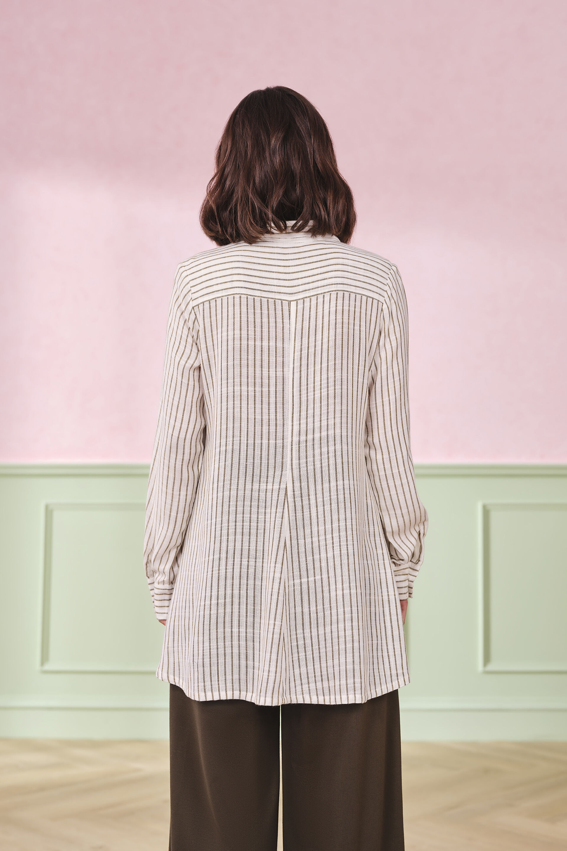 White & Grey Cotton Shirt, White, image 4